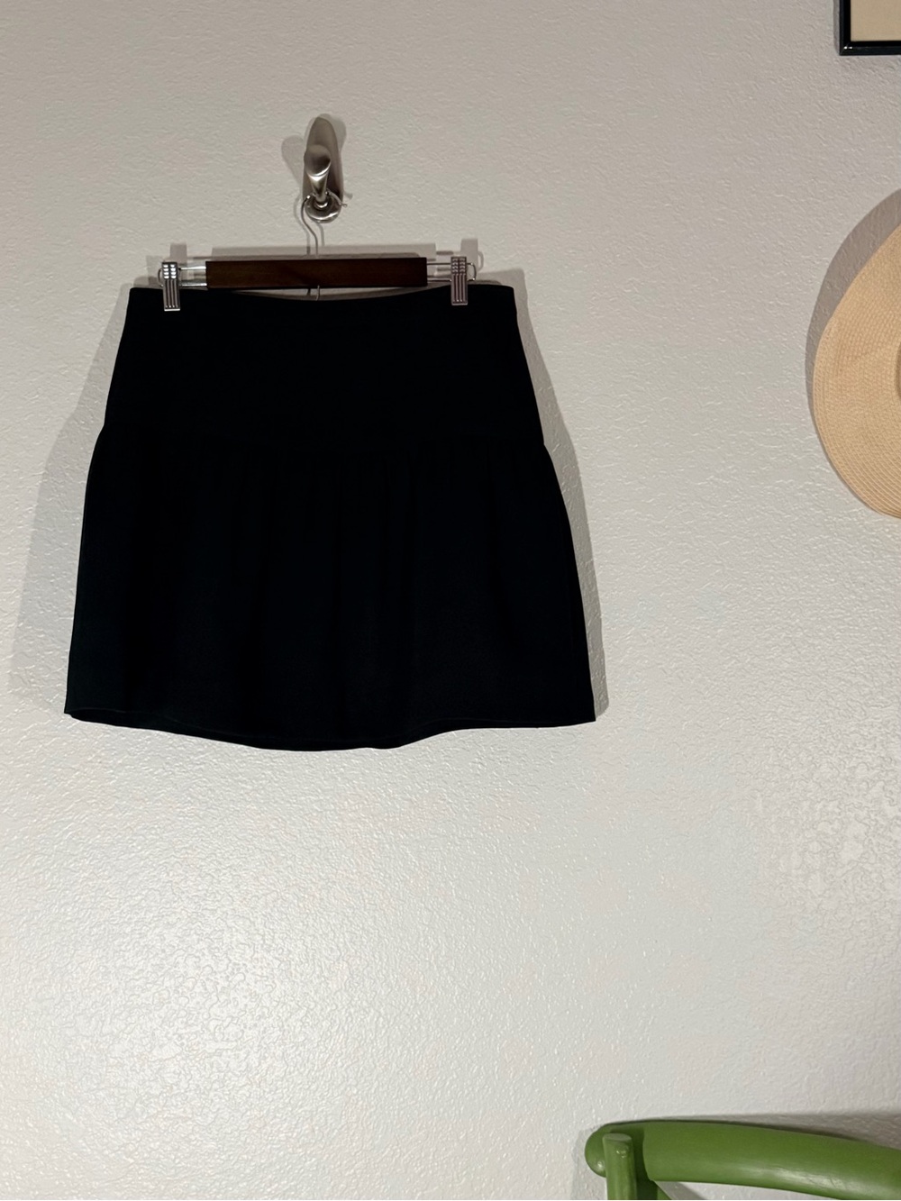 J.Crew Black Matelasse Jacquard Drop-Waist Flounce Skirt Size 10